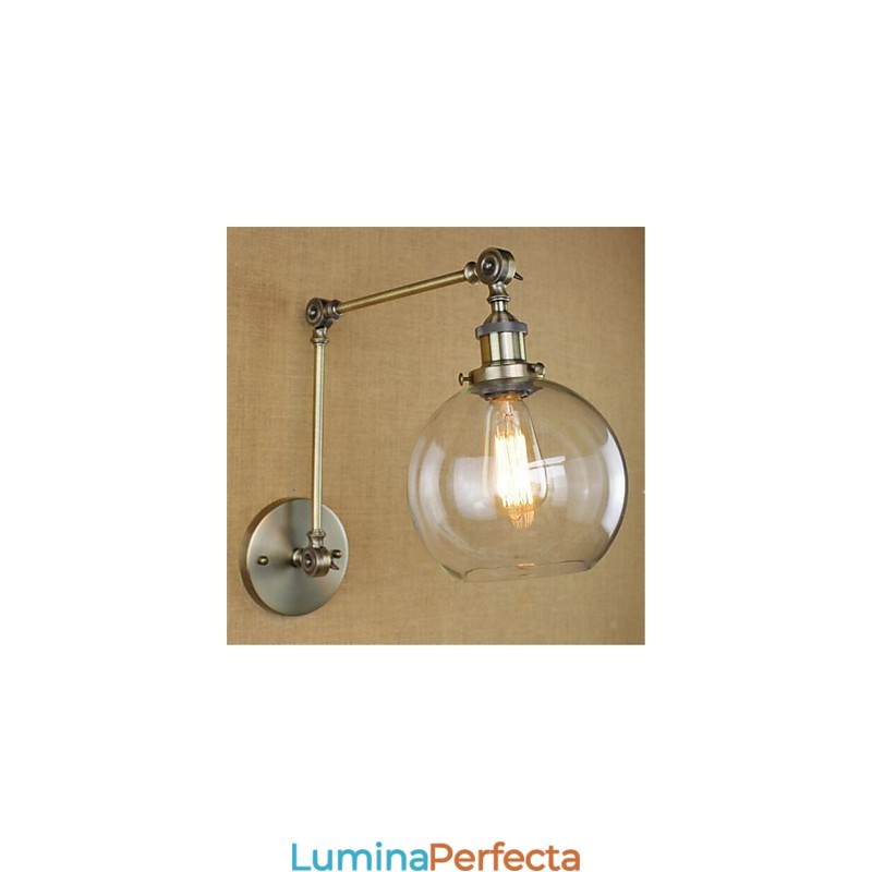 Caracteristică galvanizată retro country pentru protecția ochilor în stil mini, braț oscilant pentru lumină ambientală