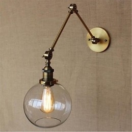 Caracteristică galvanizată retro country pentru protecția ochilor în stil mini, braț oscilant pentru lumină ambientală