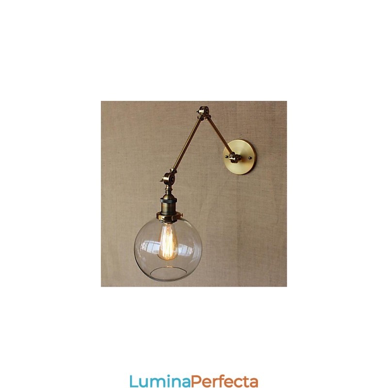 Caracteristică galvanizată retro country pentru protecția ochilor în stil mini, braț oscilant pentru lumină ambientală
