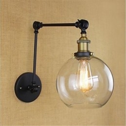 Caracteristică galvanizată retro country pentru protecția ochilor în stil mini, braț oscilant pentru lumină ambientală