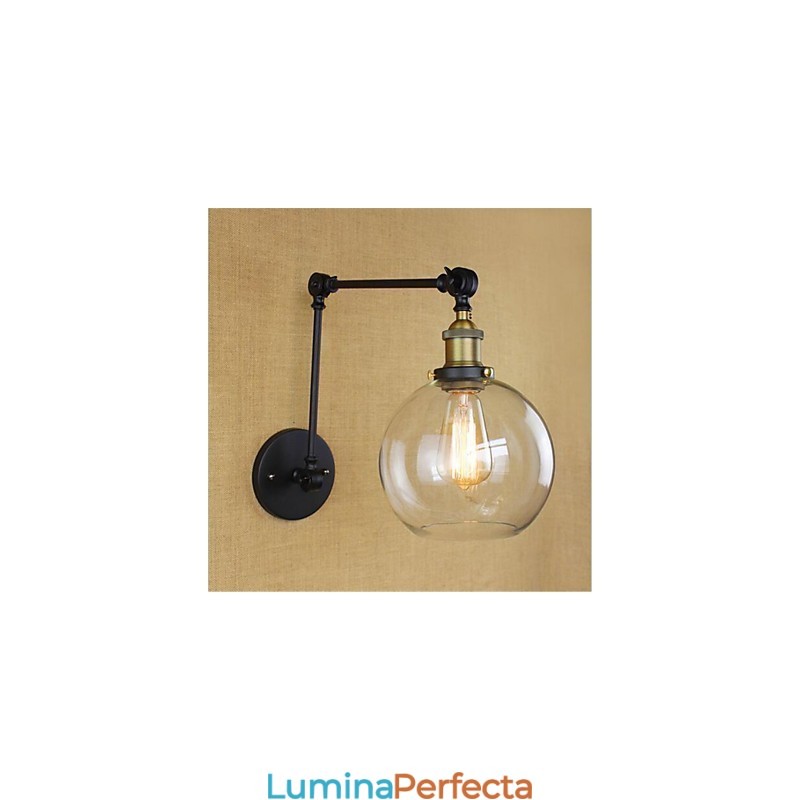 Caracteristică galvanizată retro country pentru protecția ochilor în stil mini, braț oscilant pentru lumină ambientală