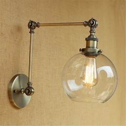 Caracteristică galvanizată retro country pentru protecția ochilor în stil mini, braț oscilant pentru lumină ambientală