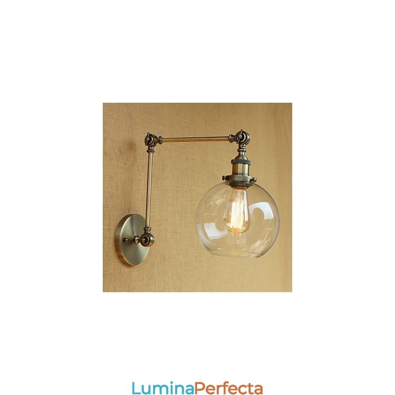 Caracteristică galvanizată retro country pentru protecția ochilor în stil mini, braț oscilant pentru lumină ambientală