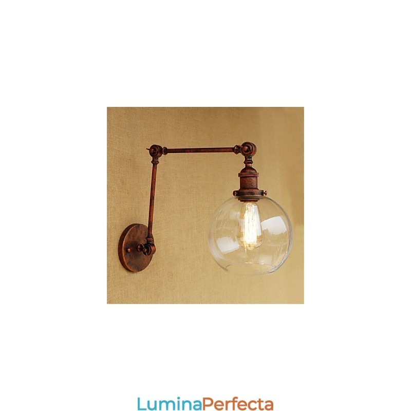 Caracteristică galvanizată retro country pentru protecția ochilor în stil mini, braț oscilant pentru lumină ambientală