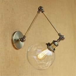 Caracteristică galvanizată retro country pentru protecția ochilor în stil mini, braț oscilant pentru lumină ambientală