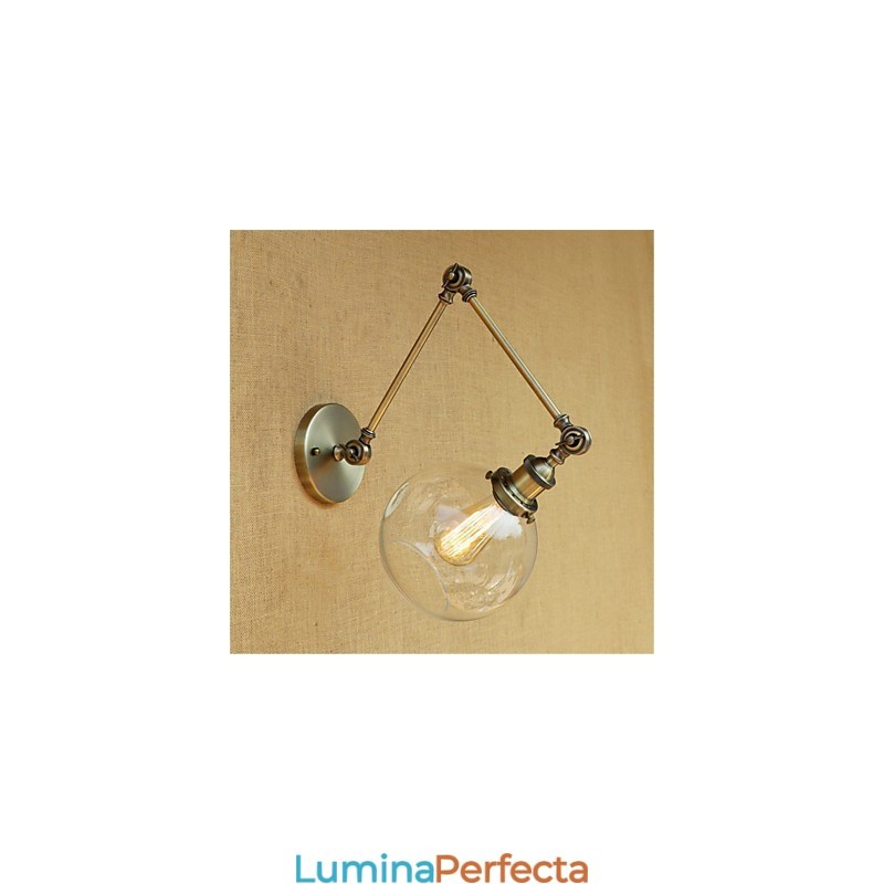 Caracteristică galvanizată retro country pentru protecția ochilor în stil mini, braț oscilant pentru lumină ambientală