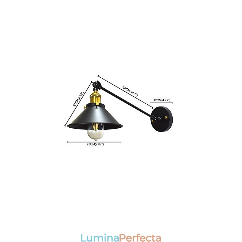 Buzz Wall Iron Lampă de perete Dumb Black Lightsaber Lamp On Wall