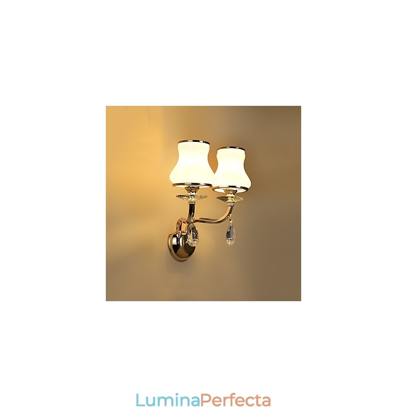 Caracteristică modernă și contemporană galvanizată pentru lumina ambientală de cristal Aplice de perete