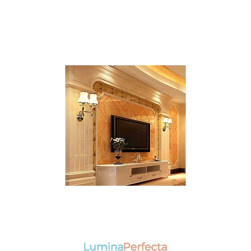 Caracteristică modernă și contemporană galvanizată pentru lumina ambientală de cristal Aplice de perete