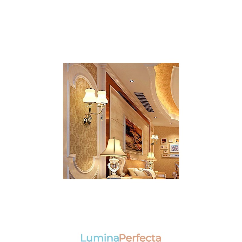 Caracteristică modernă și contemporană galvanizată pentru lumina ambientală de cristal Aplice de perete