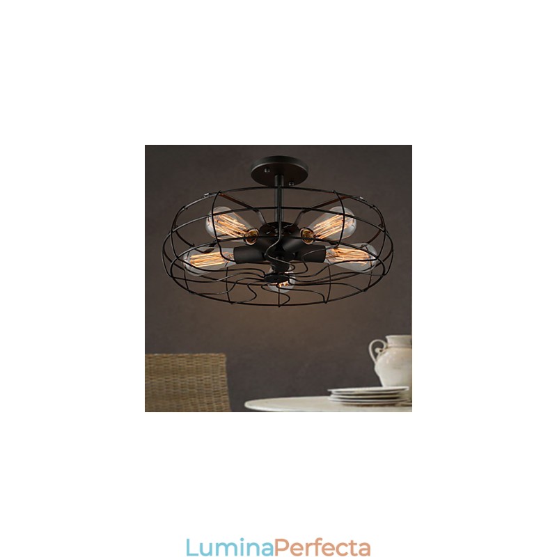 Lampă de design industrial Țară Americană Lampă personalizată Lămpi de tavan cu ventilator retro european