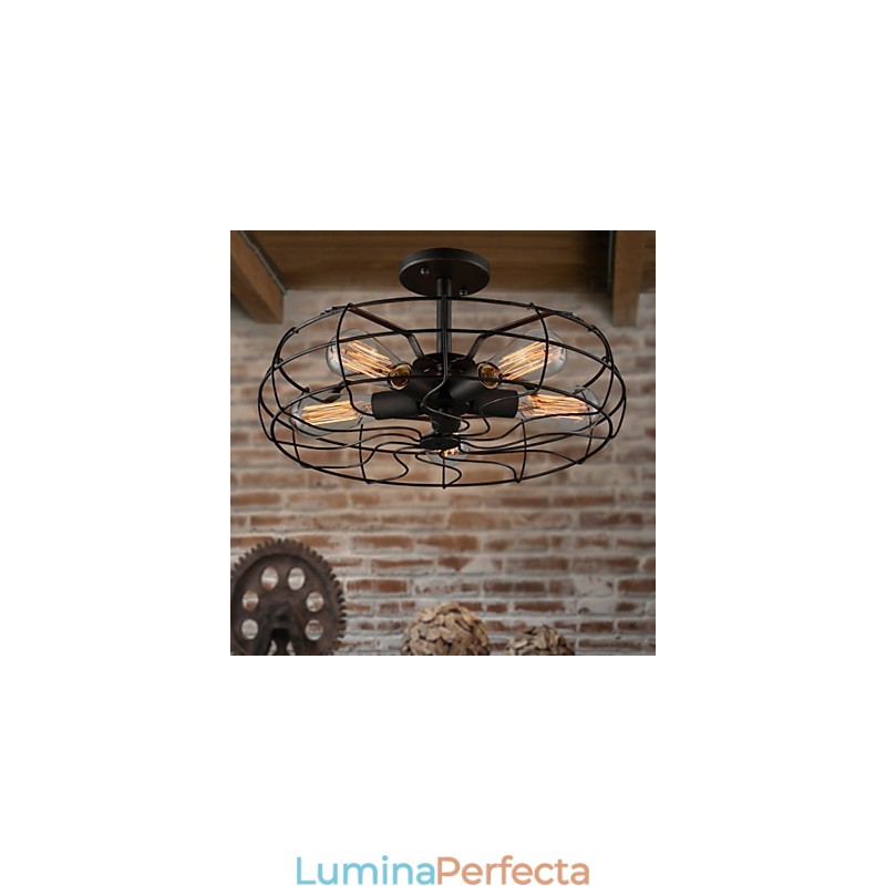 Lampă de design industrial Țară Americană Lampă personalizată Lămpi de tavan cu ventilator retro european