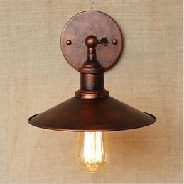 Caracteristică rustică retro galvanizată pentru protecția ochilor în stil mini perete cu lumină ambientală