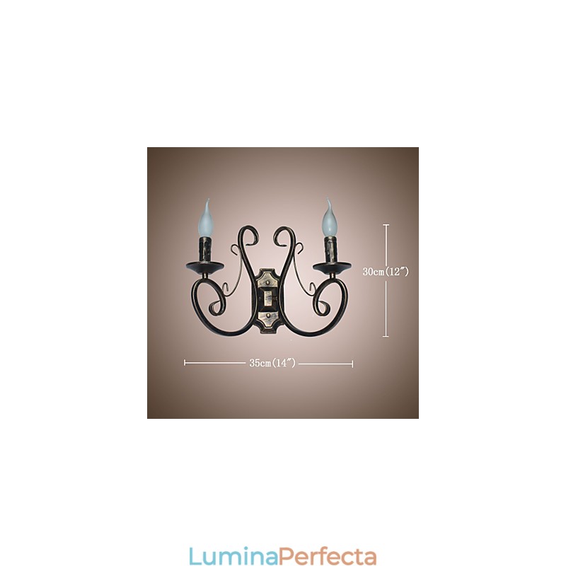 Lampă de perete retro în stil american pentru mansardă nouă, lampa de perete pentru dormitor, lampă de lumânare