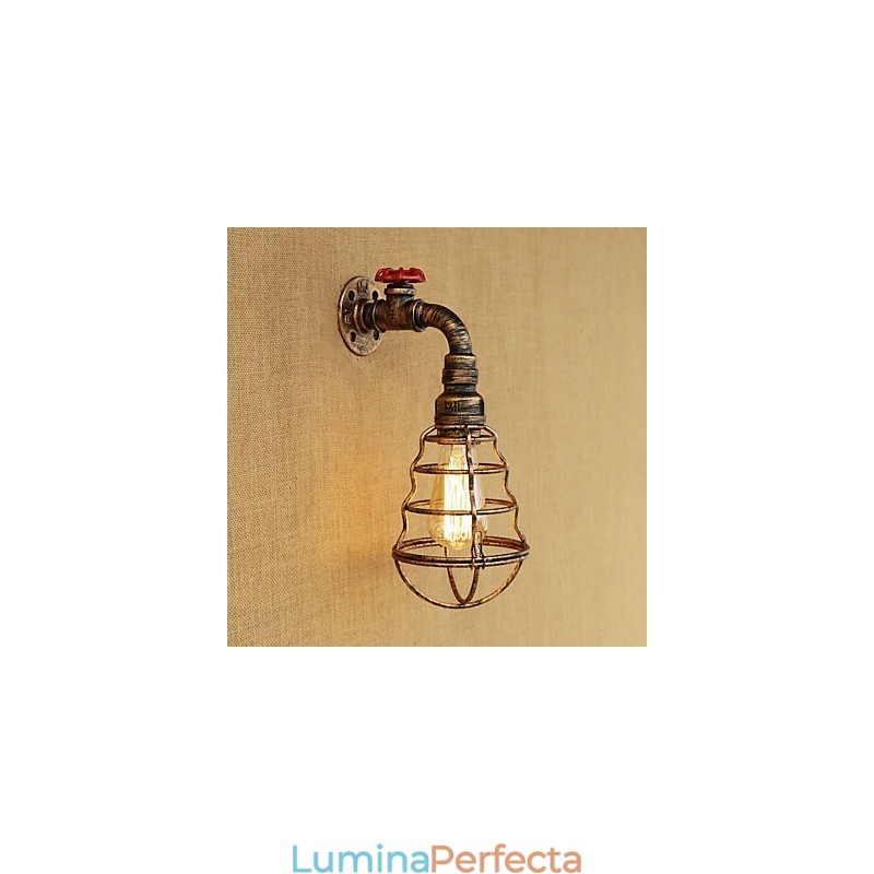 Caracteristică de pictură retro country pentru stil mini aplice de perete cu lumină ambientală