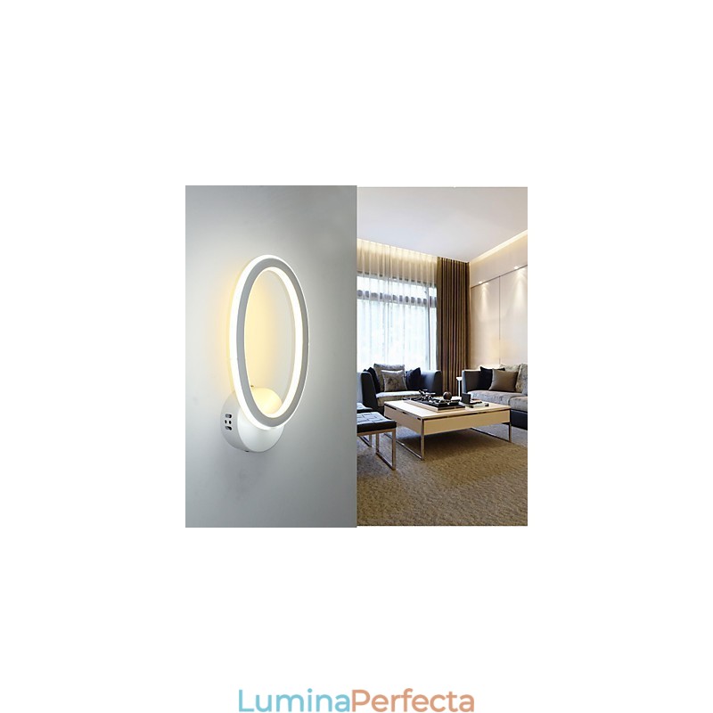 Lampă de perete din aluminiu pentru interior, originalitate modernă.