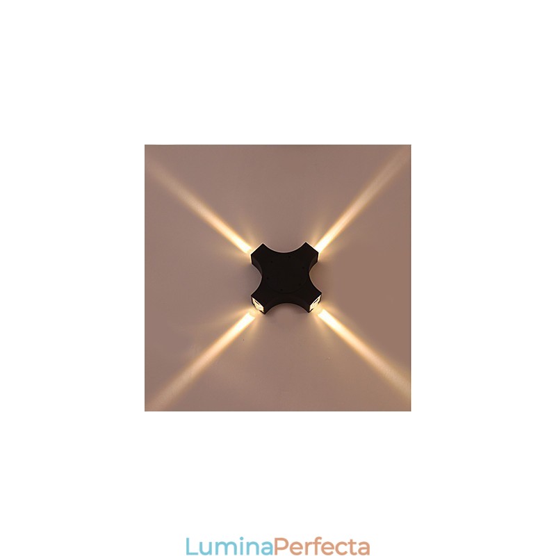 Caracteristică de țară simplă și nouă integrată pentru protecția ochilor Lumină ambientală Aplice de perete Cross Star, în aer liber, impermeabilă, pentru curte