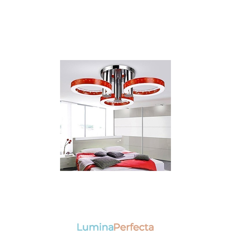 Candelabru modern, contemporan, din metal cromat, montat încastrat