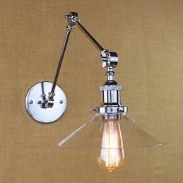 Caracteristică electroplată retro vintage country pentru leagăn de lumină ambientală cu braț oscilant mini stil