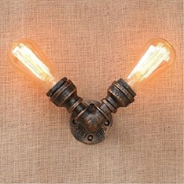 Nostalgia Țeavă de apă simplă Lampă decorativă de perete mică