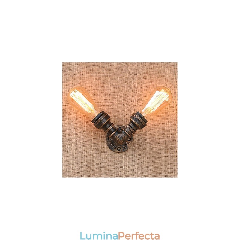 Nostalgia Țeavă de apă simplă Lampă decorativă de perete mică