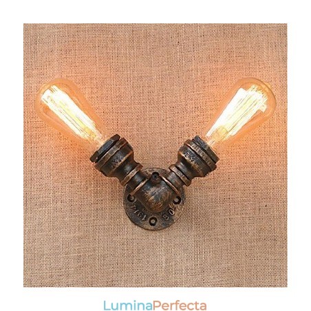 Nostalgia Țeavă de apă simplă Lampă decorativă de perete mică Nostalgia Țeavă de apă simplă Lampă decorativă de perete mică