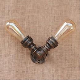 Nostalgia Țeavă de apă simplă Lampă decorativă de perete mică
