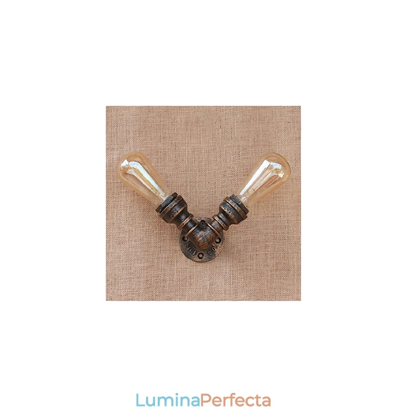 Nostalgia Țeavă de apă simplă Lampă decorativă de perete mică