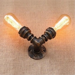 Nostalgia Țeavă de apă simplă Lampă decorativă de perete mică