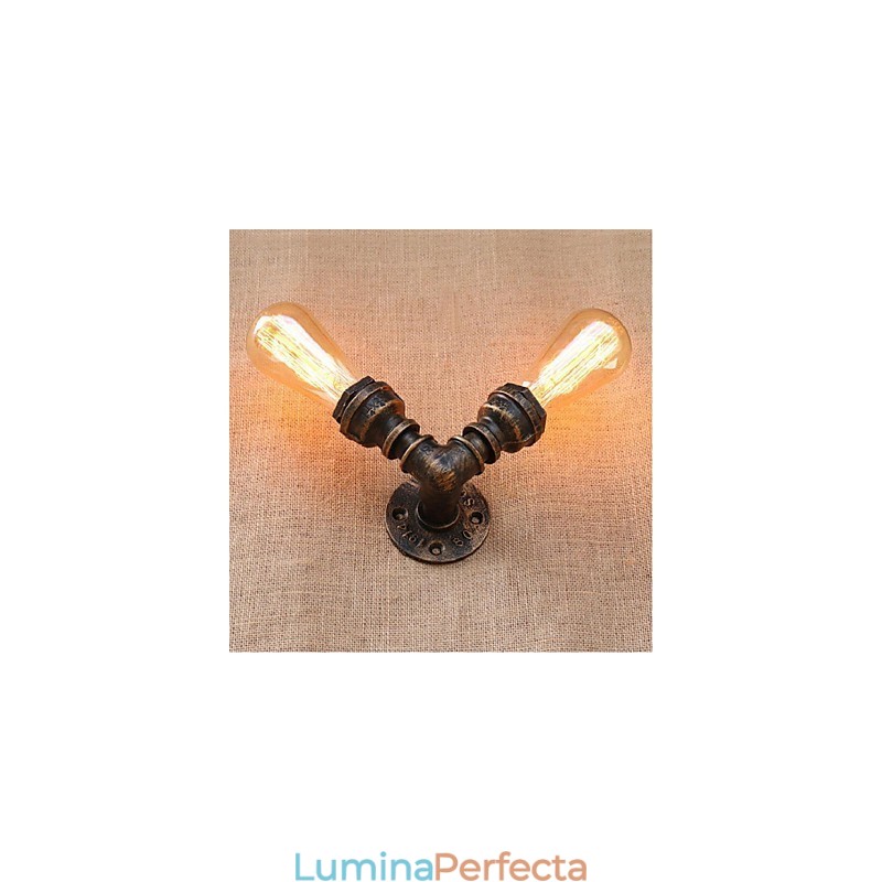 Nostalgia Țeavă de apă simplă Lampă decorativă de perete mică