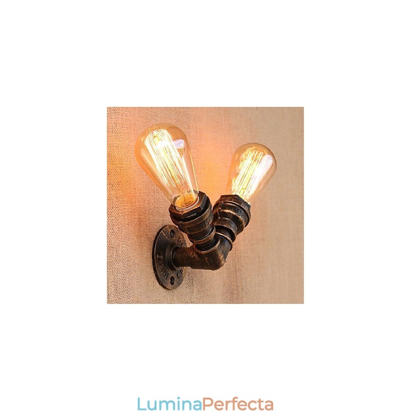 Nostalgia Țeavă de apă simplă Lampă decorativă de perete mică