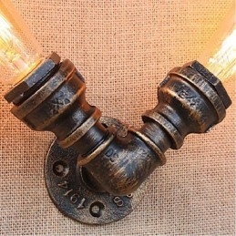 Nostalgia Țeavă de apă simplă Lampă decorativă de perete mică
