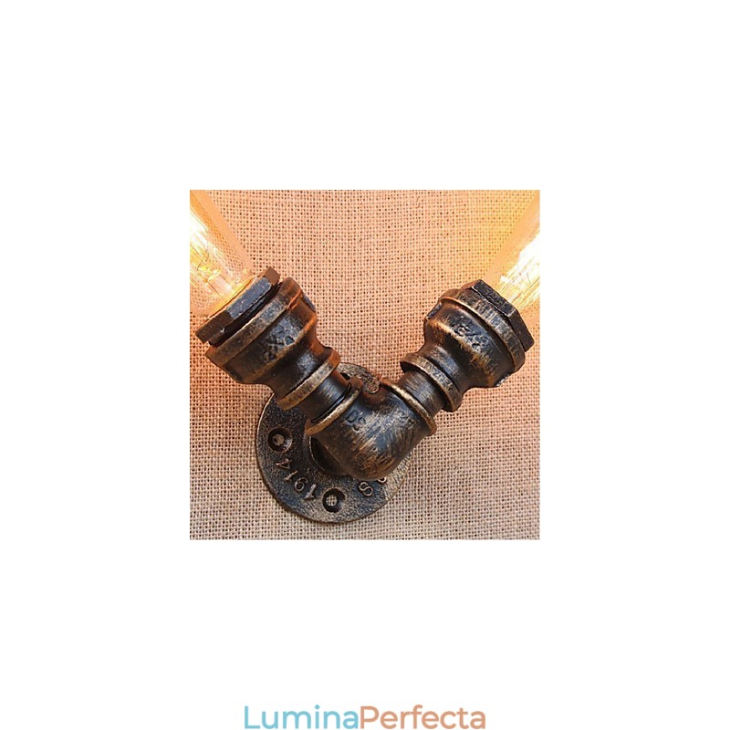 Nostalgia Țeavă de apă simplă Lampă decorativă de perete mică