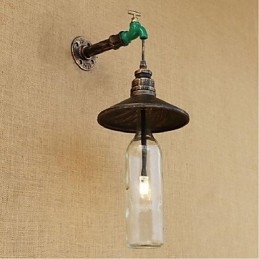 Aplică de perete pentru sticlă de vin decorativă Edison retro