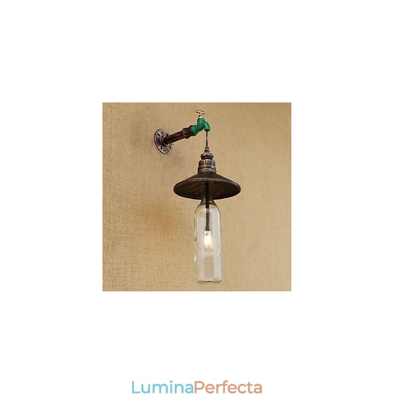 Aplică de perete pentru sticlă de vin decorativă Edison retro