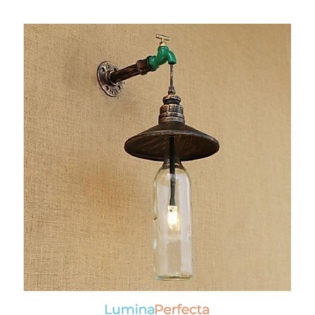Aplică de perete pentru sticlă de vin decorativă Edison retro Aplică de perete pentru sticlă de vin decorativă Edison retro