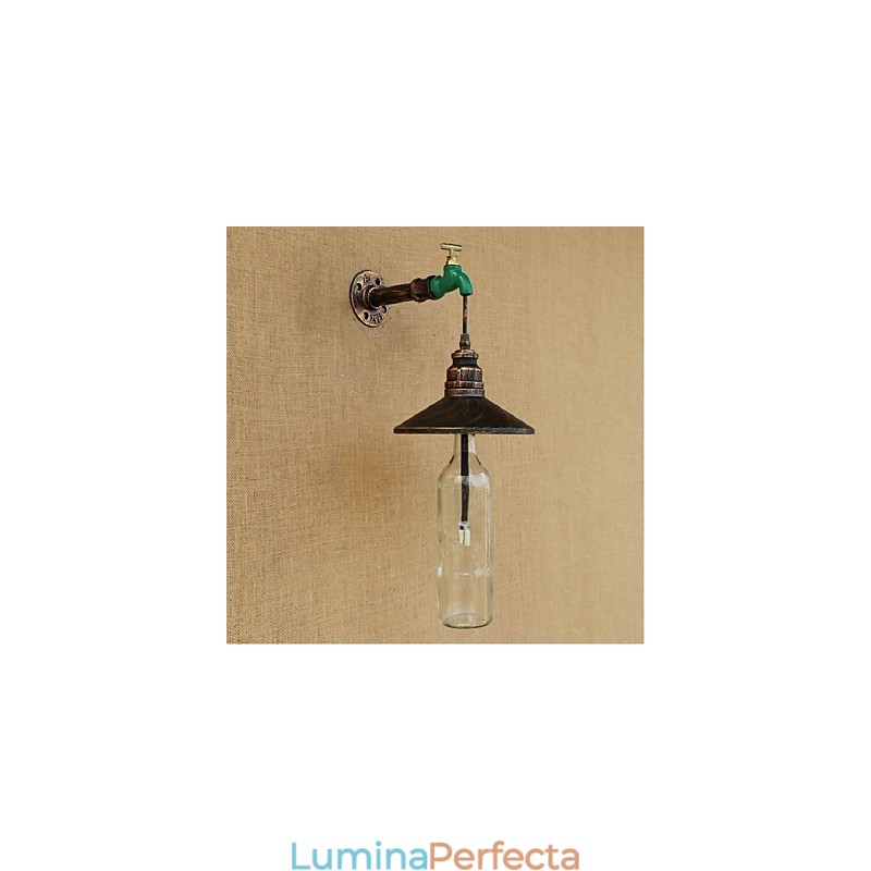 Aplică de perete pentru sticlă de vin decorativă Edison retro