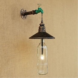 Aplică de perete pentru sticlă de vin decorativă Edison retro