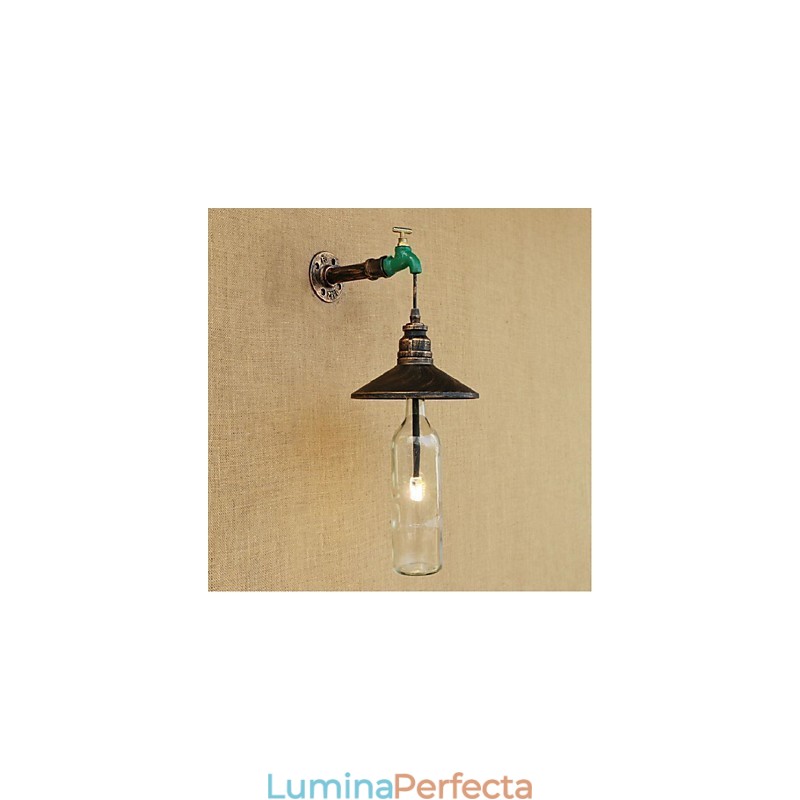 Aplică de perete pentru sticlă de vin decorativă Edison retro