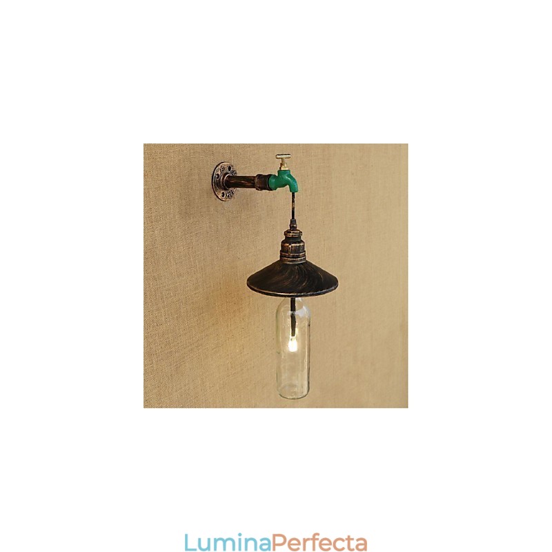 Aplică de perete pentru sticlă de vin decorativă Edison retro