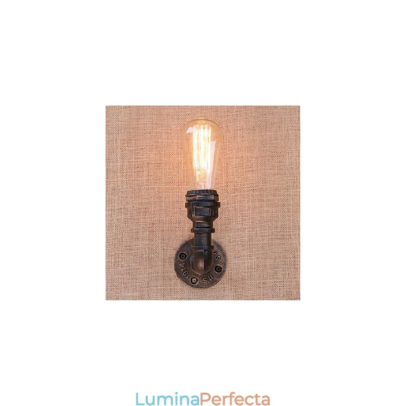 Nostalgia Țeavă de apă simplă Lampă decorativă de perete mică