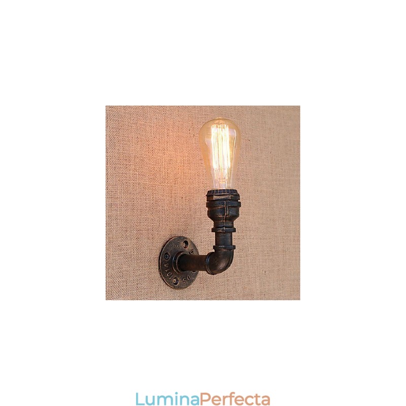 Nostalgia Țeavă de apă simplă Lampă decorativă de perete mică