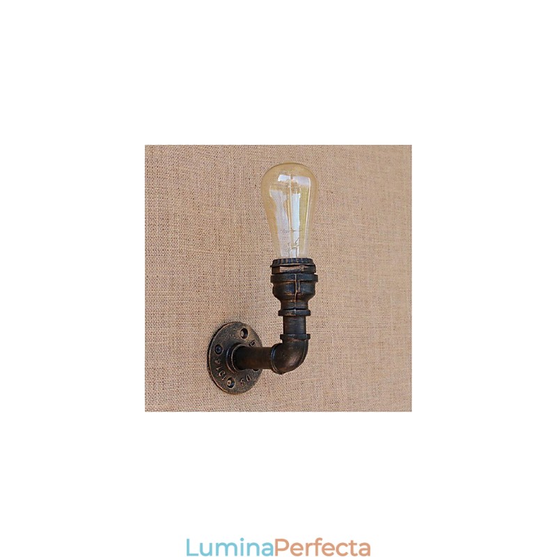 Nostalgia Țeavă de apă simplă Lampă decorativă de perete mică