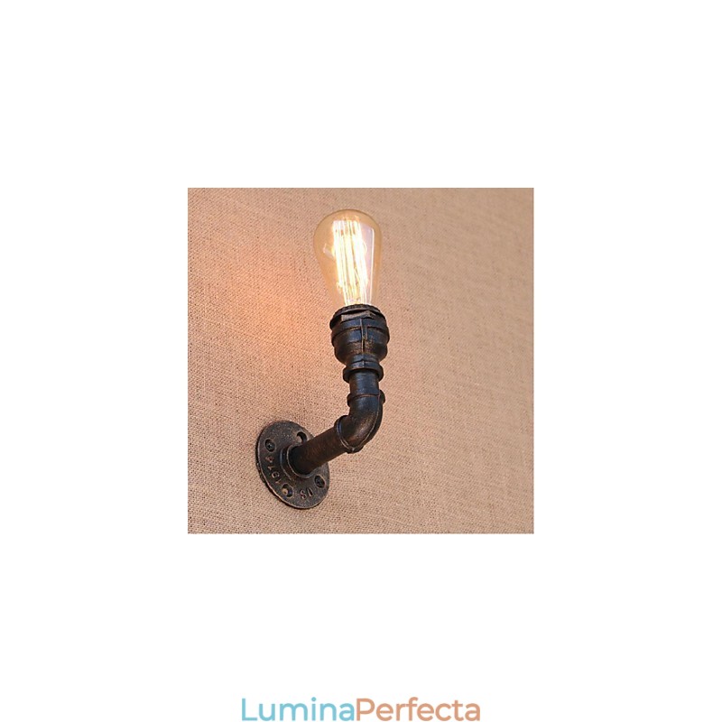 Nostalgia Țeavă de apă simplă Lampă decorativă de perete mică