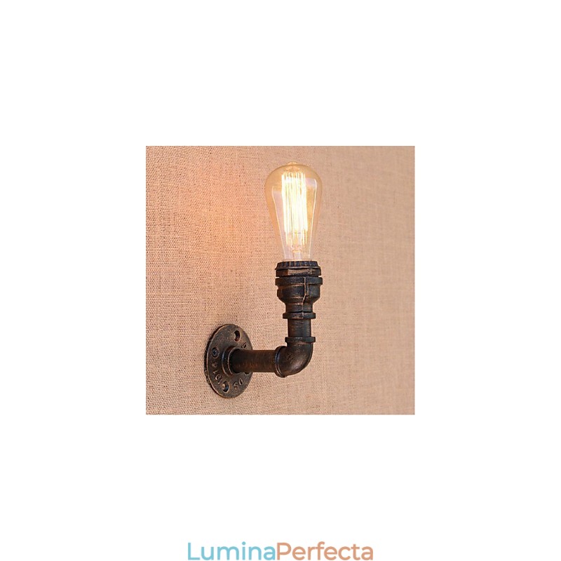 Nostalgia Țeavă de apă simplă Lampă decorativă de perete mică