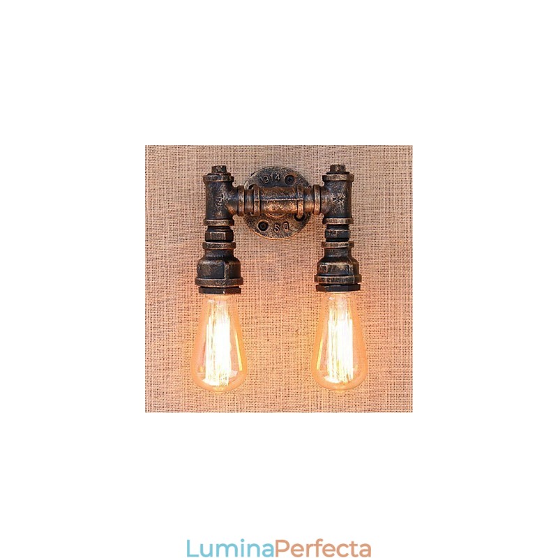 Nostalgia Țeavă de apă simplă Lampă decorativă de perete mică