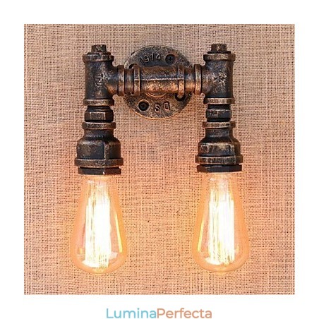 Nostalgia Țeavă de apă simplă Lampă decorativă de perete mică Nostalgia Țeavă de apă simplă Lampă decorativă de perete mică
