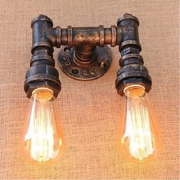Nostalgia Țeavă de apă simplă Lampă decorativă de perete mică