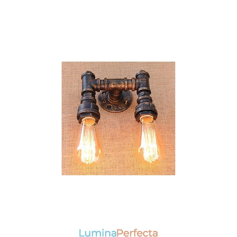 Nostalgia Țeavă de apă simplă Lampă decorativă de perete mică