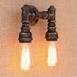 Nostalgia Țeavă de apă simplă Lampă decorativă de perete mică